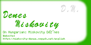 denes miskovity business card